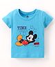 Bodycare Cotton Half Sleeves Mickey Printed T-Shirt - Sky Blue