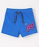 Bodycare Cotton Knit Knee Length Shorts With Yeah Print - Royal Blue