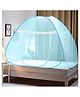 Evafly Mosquito Net for Single Bed King Size Foldable Machardani 30GSM Strong Net PVC Coated Corrosion Resistant Steel Wire Full- Blue