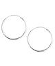 Black Silver 925 Silver Pair of Plain Baali 20mm - Silver