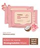 Terra Rose Makeup Remover Wipes Organic & Gentle on Skin, Pack of 2 - 24 Pcs Each