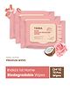 Terra Rose Makeup Remover Wipes Organic & Gentle on Skin, Pack of 3 - 72 Pieces Each
