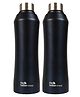 The Better Home Glacia SS Water Bottle Black  Set of 2 - 1 L Each