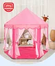 Play Nation Premium Royal Castle Pink Tent Playhouse for Kids (L130 x B130 x H133 cm)| Indoor & Outdoor Jumbo Castle Theme Play Tent with Mosquito Net Design| 6 Side Curtains Hexagon Castle Tent House for 2 Years+ Kids| Birthday Gift| BIS Certified