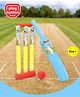 PlayNation Junior Cricket Set  Yellow & Blue | Full 8-Piece Cricket Kit for Kids (Bat, Stumps, Bails, Ball & Base) | Promotes Active Outdoor Play & Motor Skills|Lightweight & Sturdy, Ages 3-8 Years