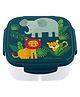 Stephen Joseph Snack Box with Ice Pack Zoo Print - Dark Green
