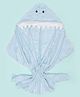 SNUGKINS Bamboo Hooded Baby Towel Baby Shark - Sky Blue