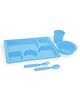 Korbox Disco Set Section Dinner PlatesTop Rack Dishwasher Safe - Blue