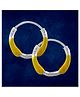 Taraash 925 Sterling Silver Yellow Enamel Hoops for Girls - Yellow