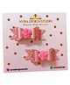 NYRA DESIGN STUDIO Pack Of 2 Bow Styled Sequin Applique Hair Clips - Pink