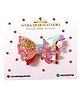 NYRA DESIGN STUDIO Butterfly & Rose Applique Embellished Bow Hair Clip - Multi Colour