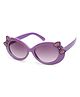 Stol'n  Polka Dots Printed Oval Shaped Bow Applique UV Protected Sunglasses - Purple
