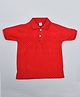 Hrit 100% Cotton Half Sleeves Polka Dots Printed Polo Tee - Red