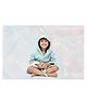Thread Fairy Lion Bath Robe Shark Print - Blue