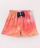CrayonFlakes Tie & Dye Bow Applique Shorts - Peach