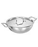 Inalsa Cookware Platinum Triply Fry Pan 2 L Induction Friendly Small- Silver