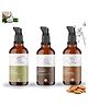 T&H Organics 100 % Pure Certified Organic Olive Oil with Sweet Almond Oil & Cold Pressed Virgin Coconut Oil Combo - 100 ml Each
