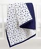 Blooming Buds Airplane Print Reversible Single Dohar - Navy Blue & White