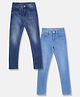 Tales & Stories Pack Of 2 Washed Button Down Jeans - Light Blue