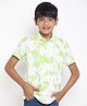 Lil Tomatoes Half Sleeves Pastel Tie & Dyed Polo Tee - Green