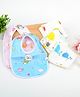 Moms Home Baby Super Soft Absorbent Muslin 6 Layer Napkin & Bibs Combo Pack of 5- Multicolor
