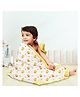 Moms Home Baby Super Soft Absorbent Muslin 6 Layer Towel Cum Blanket Car- Yellow