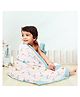 Moms Home Baby Super Soft Absorbent Muslin 6 Layer Towel Cum Blanket Car- Blue