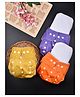 Moms Home Baby Reusable Cotton Pocket Diapers With 3 Inserts Pack of 3 - Multicolour