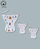 LazyToddler Muslin  Nappy Set of 3 Extra Small Fox Print - White