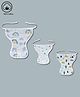 LazyToddler Muslin  Nappy Set of 3 Extra Small Rainbow Print - White