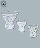 LazyToddler Muslin  Nappy Set of 3 Rainbow Print - White