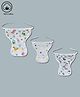 LazyToddler Muslin  Nappy Set of 3 Large   Dino Print - White