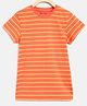 Campana  100% Cotton Short Sleeves Striped Tee - Orange Yellow