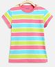 Campana  100% Cotton Short Sleeves Striped Tee - Multi Colour