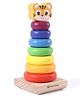 Play Nation Premium Rainbow Stacking Multicolored Stacking Rings - 7 Rings| Montessori Educational and Learning Toy for Infants & Toddlers Kids| Assorted color Rings Tower Construction Toys| BIS Certified| 0-2 Years
