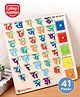 Play Nation Premium 41 pcs Wooden Board Hindi Alphabets puzzle for Toddlers| Montessori Educational and Learning Toy |Shape and Colour Matching Puzzle |Preschool Colorful Knob and Peg Puzzle| BIS Certified| 18+ months