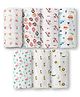 Moms Home Organic Cotton Soft Baby Muslin Swaddle Pack of 7 - Multicolor