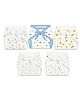 Moms Home Baby Unisex Printed Cotton Cushioned Nappies Combo Pack of 5 - Multicolor