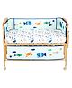 The Mom Store My Sea World 4 Section Crib Rails Protector Bumper Set - Multicolour