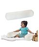 The White Willow Orthopedic Memory Foam Ultra Soft Baby Round Bed Bolster Pillow For Back and Neck Support - White
