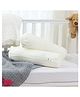 The White Willow Set Of 2 Orthopedic Memory Foam Ultra Soft Baby Round Bed Bolster Pillow For Back and Neck Support - White