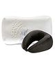 The White Willow Memory Foam U Shaped Neck Rest Travel Cushion with Junior Size Sleeping Bed Pillow - Black