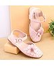 Cute Walk by Babyhug Bellies with Buckle Closure Floral Applique - Pink