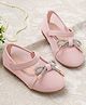 Cute Walk By Babyhug Bellies with Velcro Closure & Bow Applique - Pink
