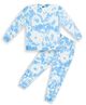 Unicorn Full Sleeves Tie And Dye Co-Ord Set - Blue & White