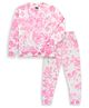 Unicorn Full Sleeves Tie And Dye Co-Ord Set - Pink & White