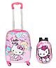 D PARADISE Hello Kitty Print Hard Case Trolley Bag & Hard-Shell Backpack - 16 Inches & 13 Inches