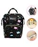 Babymoon Multifunction Backpack Style Maternity Elephant Print Diaper Bag - Black