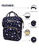Babymoon Multifunction Backpack Style Maternity Unicorn Print Diaper Bag - Dark Blue