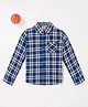 Ed-a-Mamma Cotton Sustainable Full Sleeves Checked Shirt - Blue